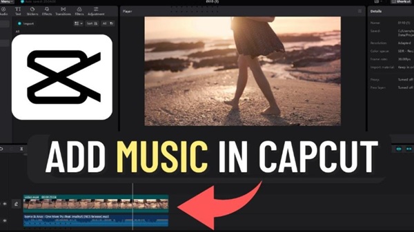 add music to video in capcut latest