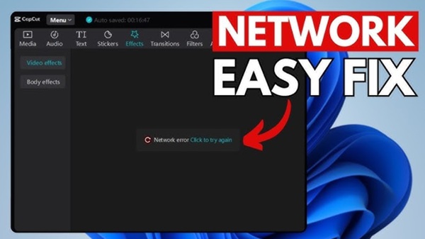 fix capcut network errors lastest